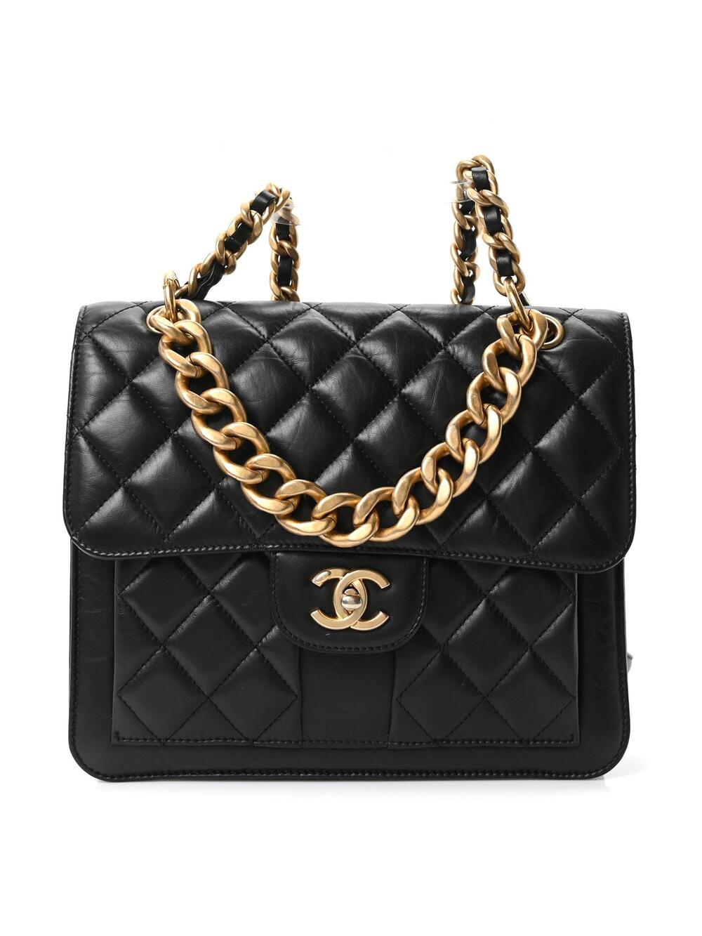 Chanel Aged Calfskin Quilted Double You #345595C50B